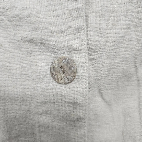 C.S.T. studio women's button-up shirt blouse shacket size 24 linen blen… - Picture 5 of 8